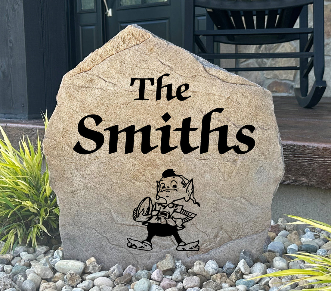 Cleveland Browns Design-A-Stone Landscape Art Family Name