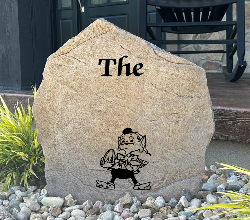 Cleveland Browns Design-A-Stone Landscape Art Family Name