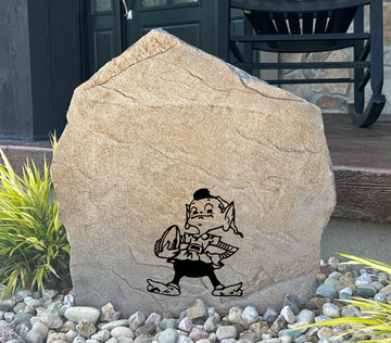 Cleveland Browns Design-A-Stone Landscape Art Address Stone