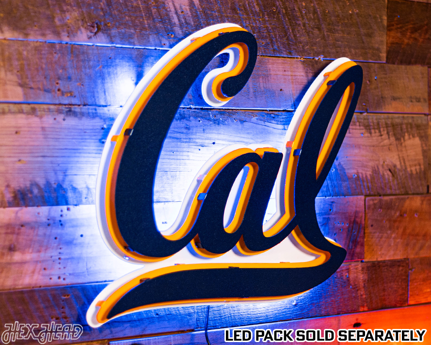 California Cal Berkeley Golden Bears Script 3D Metal Wall Art