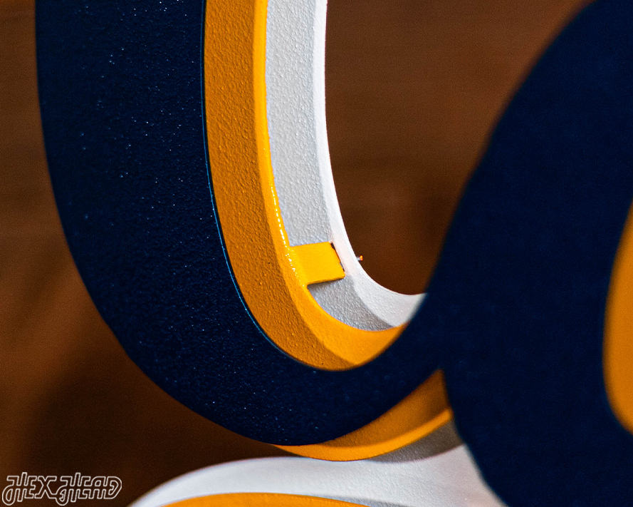 California Cal Berkeley Golden Bears Script 3D Metal Wall Art