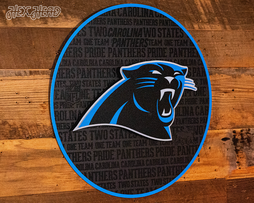 Carolina Panthers CRAFT SERIES 3D Embossed Metal Wall Art