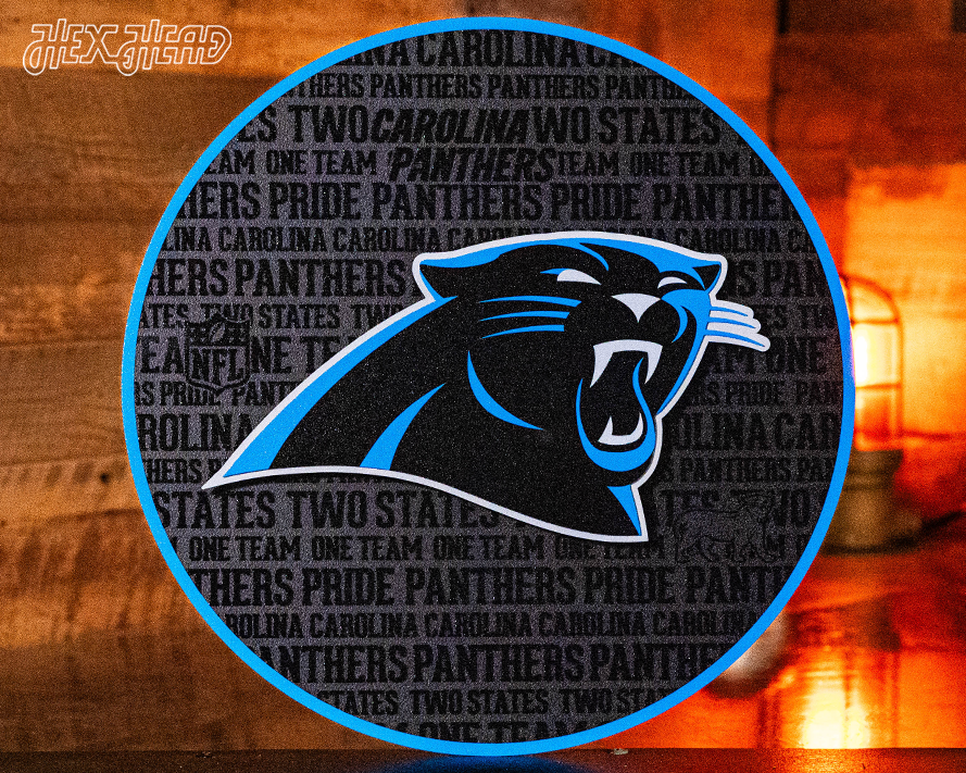 CRAFT SERIES - Carolina Panthers 3D Embossed Metal Wall Art
