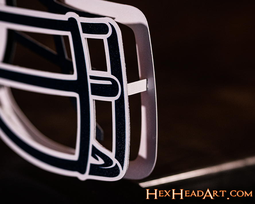 Chicago Bears BLITZ Collection - 8 Layer Helmet 3D Vintage Metal Wall Art