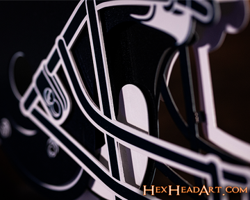 Chicago Bears BLITZ Collection - 8 Layer Helmet 3D Vintage Metal Wall Art