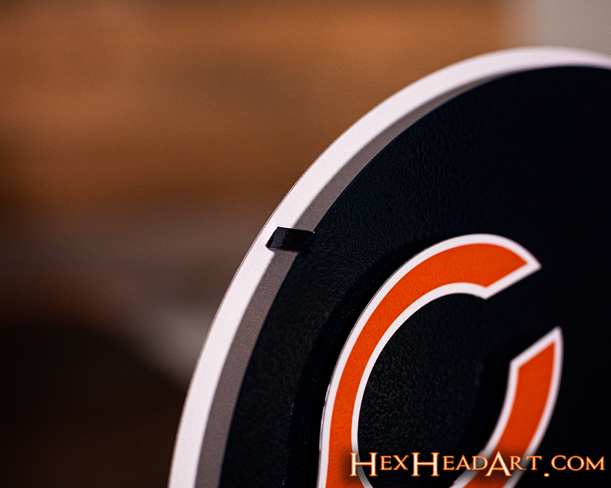 Chicago Bears BLITZ Collection - 8 Layer Helmet 3D Vintage Metal Wall Art