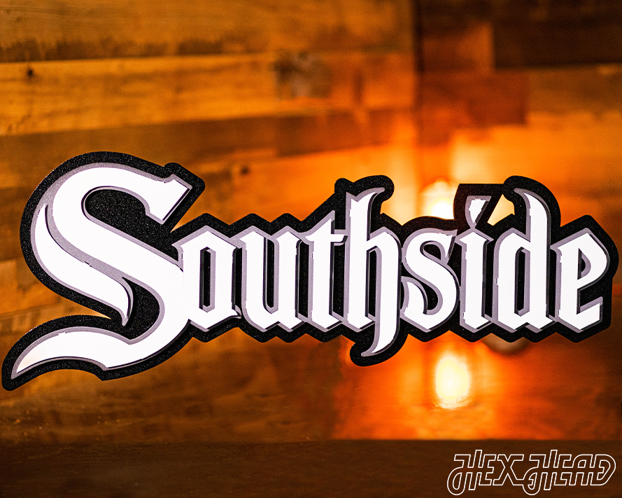 Chicago White Sox "SOUTHSIDE" Logo 3D Metal Wall Art