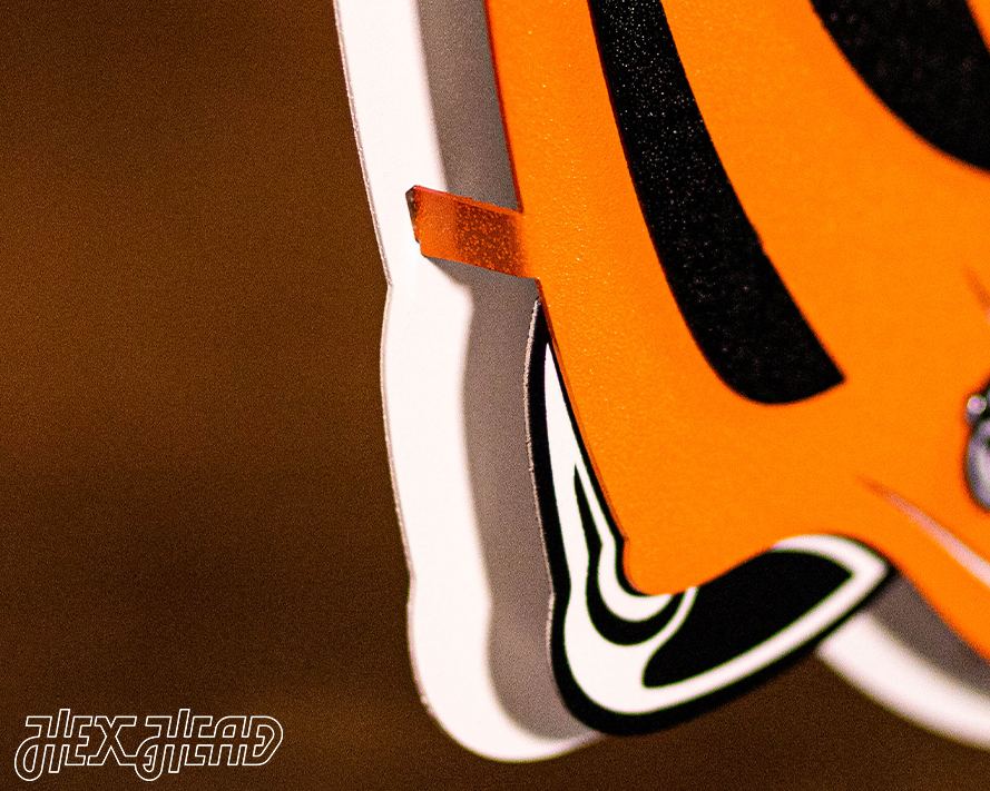 Cincinnati Bengals BLITZ Collection - 8 Layer Helmet 3D Vintage Metal Wall Art