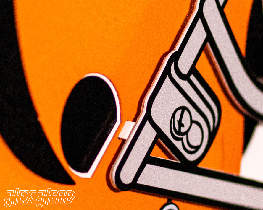 Cincinnati Bengals BLITZ Collection - 8 Layer Helmet 3D Vintage Metal Wall Art