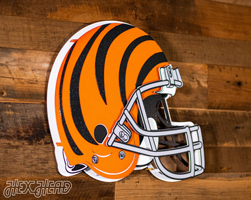 Cincinnati Bengals BLITZ Collection - 8 Layer Helmet 3D Vintage Metal Wall Art