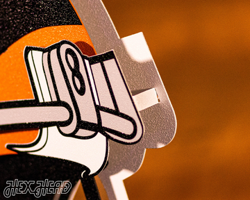 Cincinnati Bengals BLITZ Collection - 8 Layer Helmet 3D Vintage Metal Wall Art