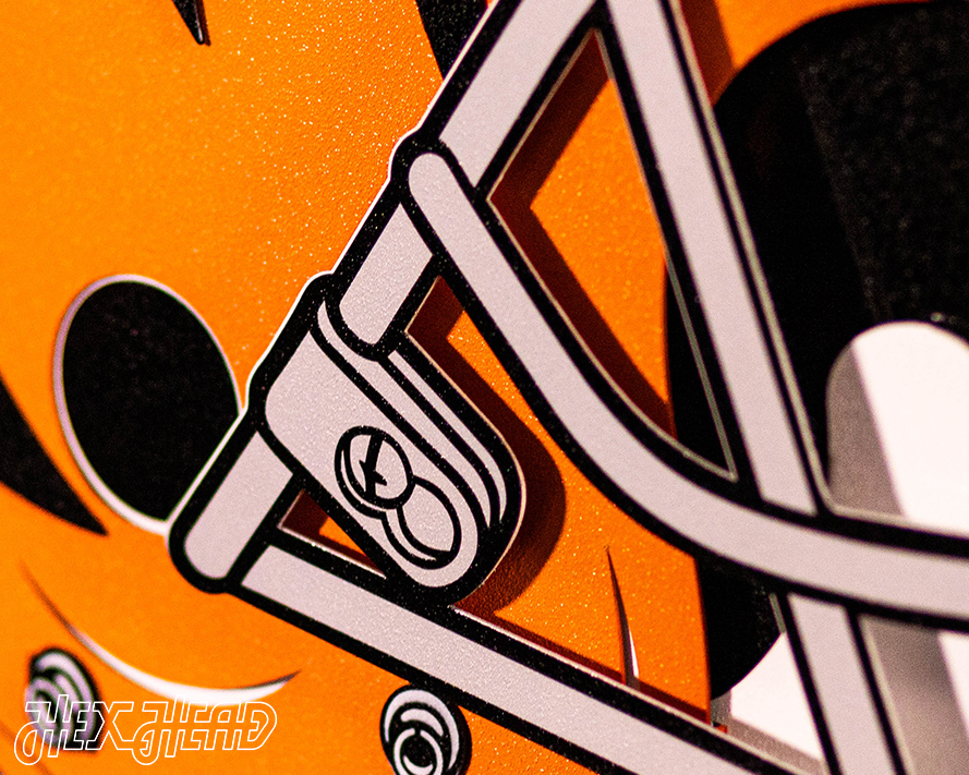 Cincinnati Bengals BLITZ Collection - 8 Layer Helmet 3D Vintage Metal Wall Art