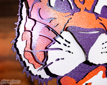 Clemson Retro Tiger from the VAULT, 3D Vintage Metal Wall Art