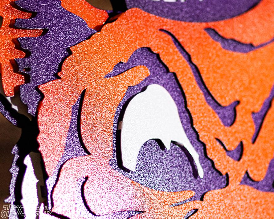 Clemson Retro Tiger from the VAULT, 3D Vintage Metal Wall Art