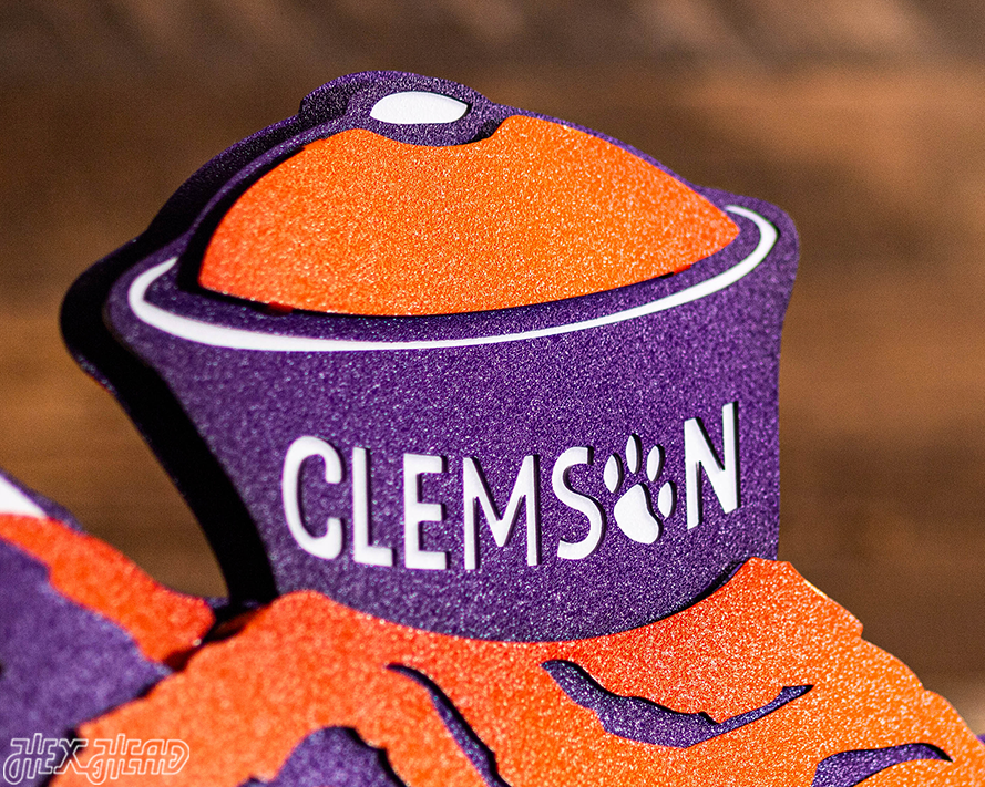 Clemson Retro Tiger from the VAULT, 3D Vintage Metal Wall Art