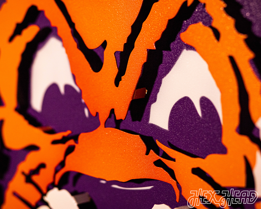 Clemson Retro Tiger from the VAULT, 3D Vintage Metal Wall Art