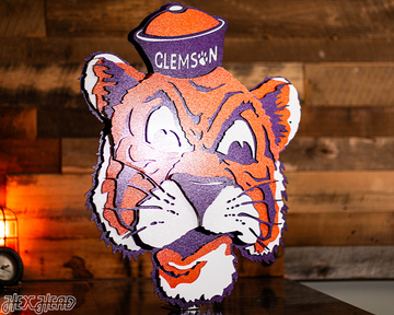 Clemson Retro Tiger from the VAULT, 3D Vintage Metal Wall Art