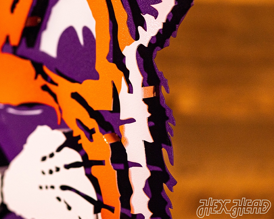 Clemson Retro Tiger from the VAULT, 3D Vintage Metal Wall Art