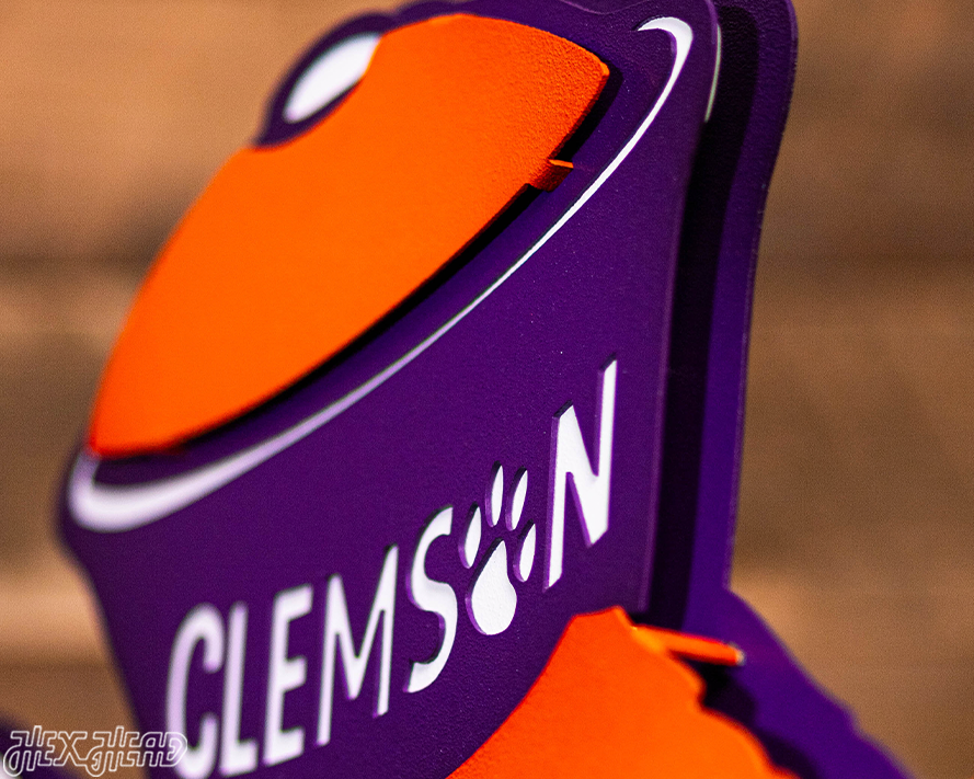 Clemson Retro Tiger from the VAULT, 3D Vintage Metal Wall Art