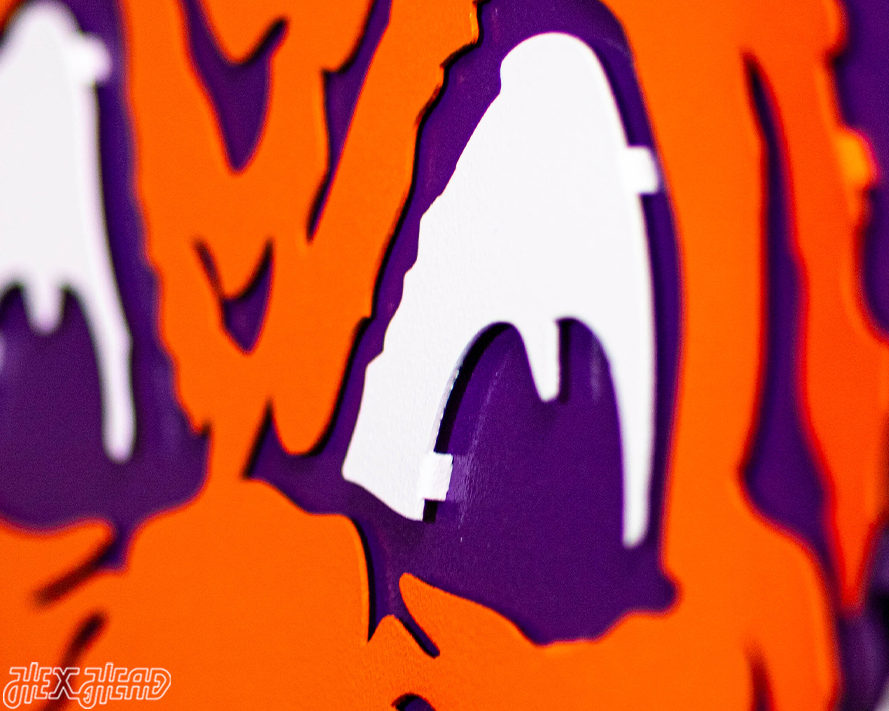 Clemson Retro Tiger from the VAULT, 3D Vintage Metal Wall Art