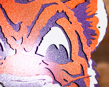 Clemson Retro Tiger from the VAULT, 3D Vintage Metal Wall Art