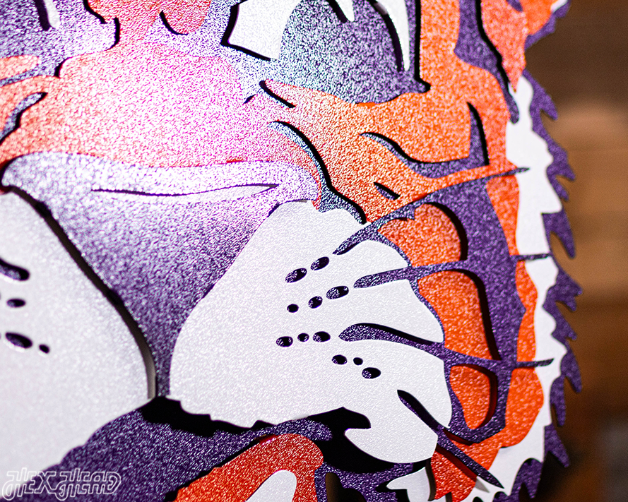 Clemson Retro Tiger from the VAULT, 3D Vintage Metal Wall Art