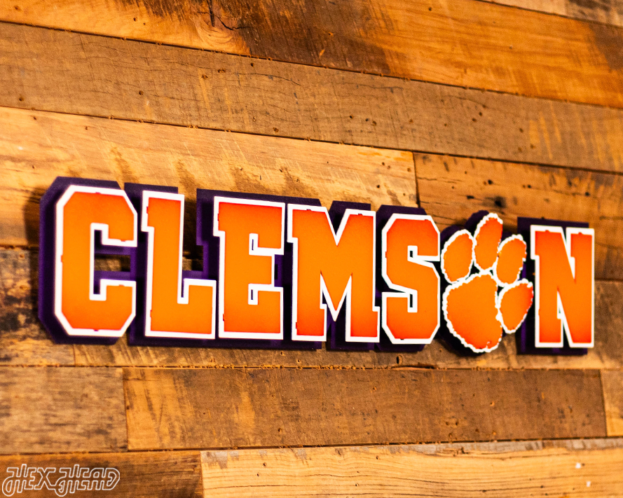 Clemson Classic 3D Vintage Metal Wall Art