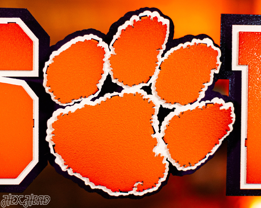 Clemson Classic 3D Vintage Metal Wall Art