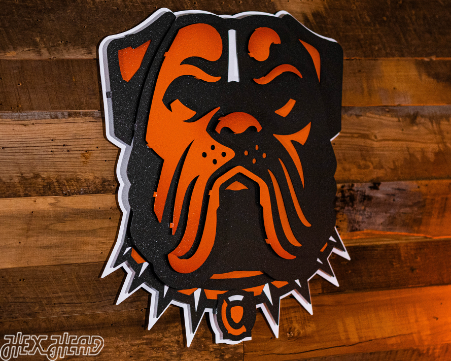 Cleveland Browns Bulldog Head 3D Metal Wall Art