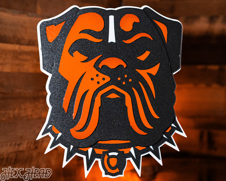 Cleveland Browns Bulldog Head 3D Metal Wall Art
