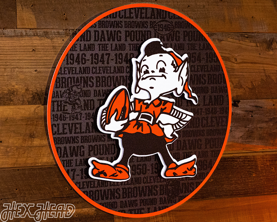 Cleveland Browns CRAFT SERIES 3D Embossed Metal Wall Art