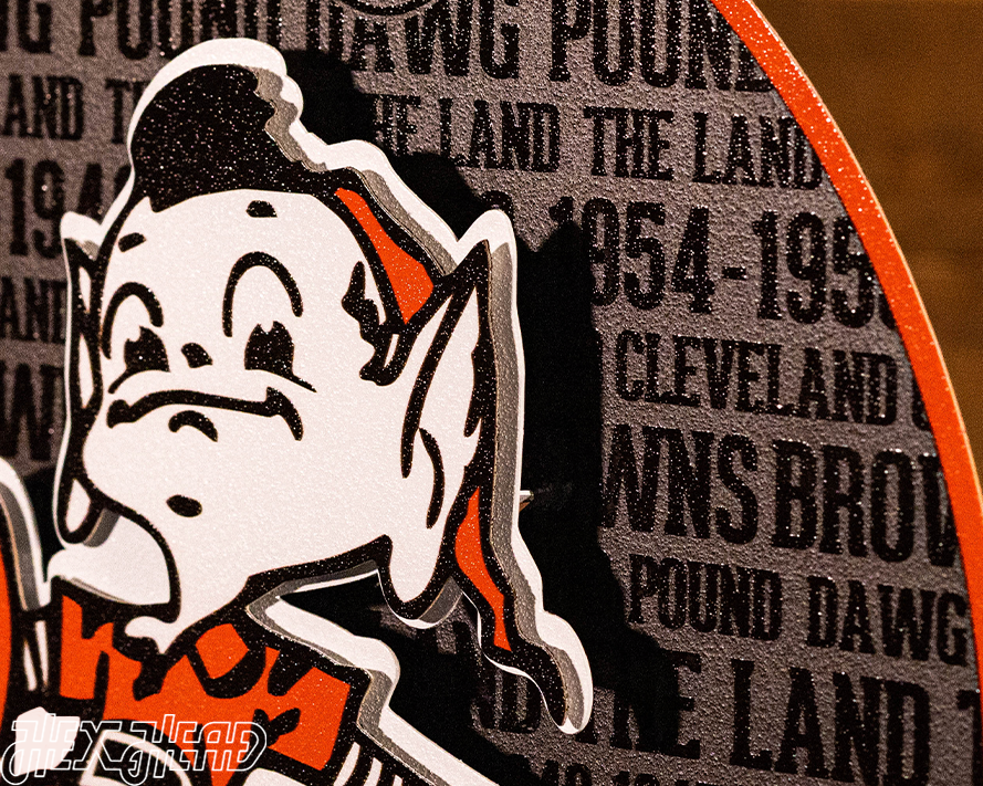 Cleveland Browns CRAFT SERIES 3D Embossed Metal Wall Art