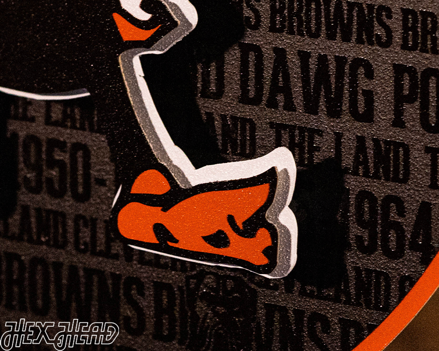 Cleveland Browns CRAFT SERIES 3D Embossed Metal Wall Art