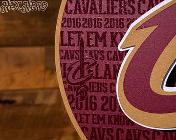 Cleveland Cavaliers CRAFT SERIES 3D Embossed Metal Wall Art