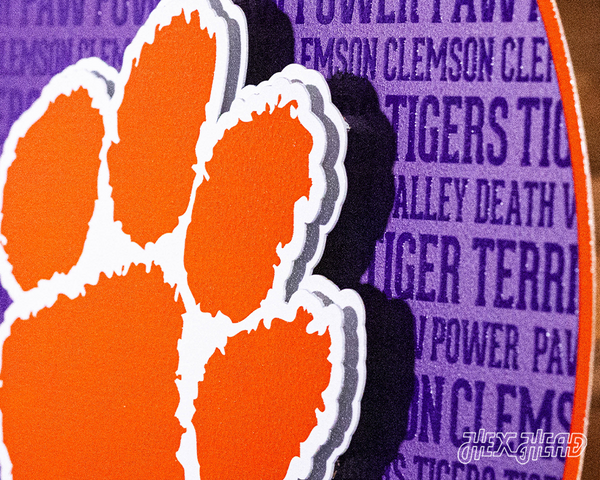 Clemson Tigers Vintage Metal Wall Art – Hex Head Art