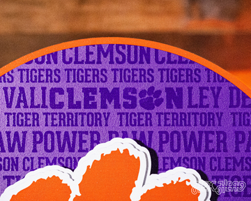 Clemson Tigers CRAFT SERIES 3D Embossed Metal Wall Art