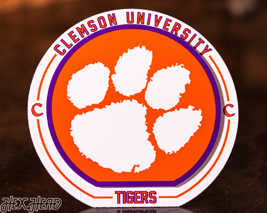 Clemson Tigers "Double Play" On the Shelf or on the Wall Art