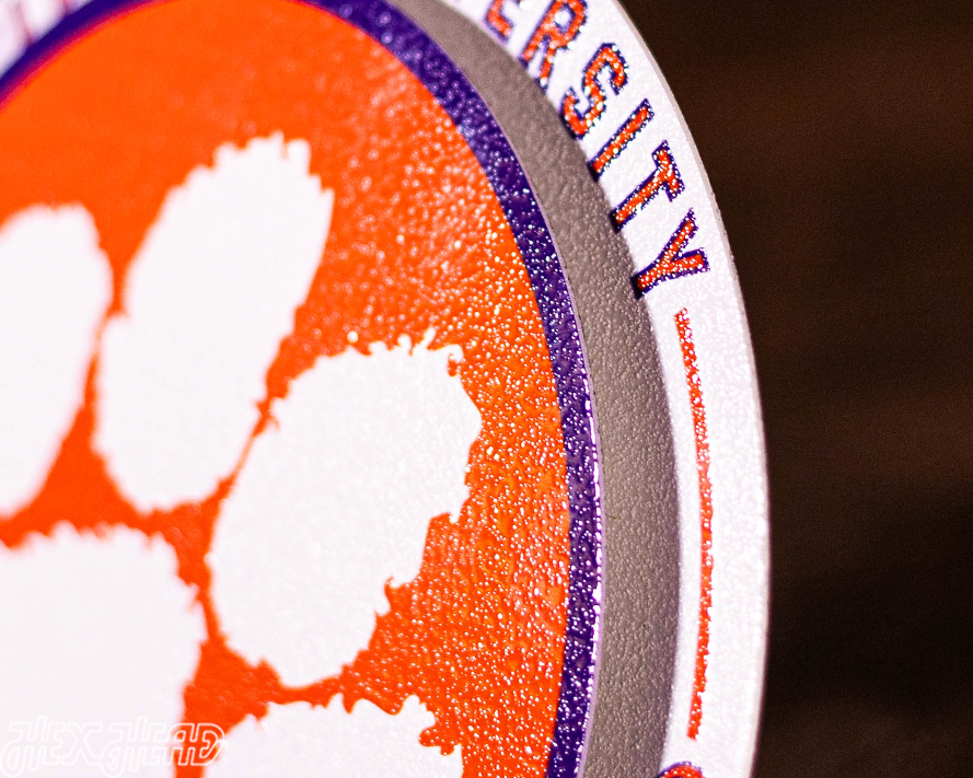 Clemson Tigers "Double Play" On the Shelf or on the Wall Art