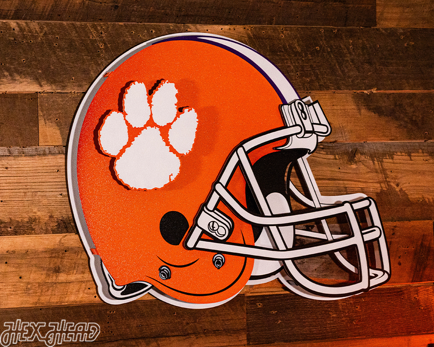 Clemson Tigers BLITZ COLLECTION - 8 LAYER 3D Metal Wall Art