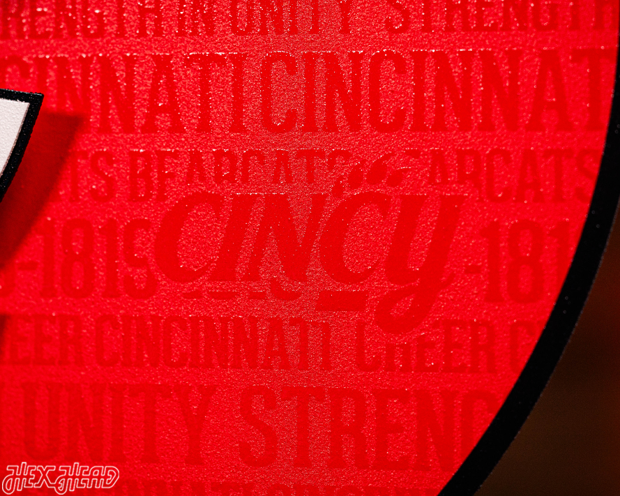 Cincinnati Bearcats CRAFT SERIES 3D Embossed Metal Wall Art