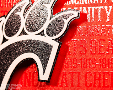 Cincinnati Bearcats CRAFT SERIES 3D Embossed Metal Wall Art