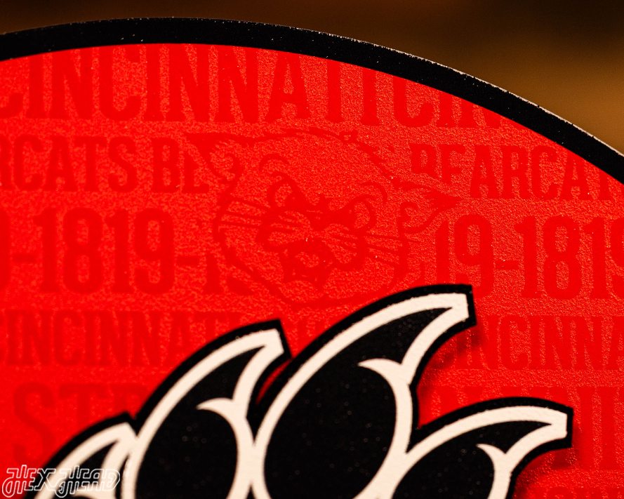 Cincinnati Bearcats CRAFT SERIES 3D Embossed Metal Wall Art