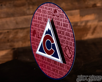 Colorado Avalanche CRAFT SERIES 3D Embossed Metal Wall Art