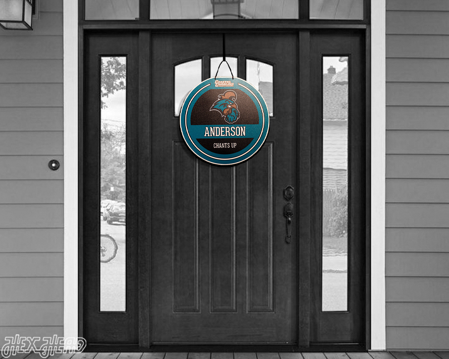 Coastal Carolina Chanticleers Personalized Monogram Metal Art