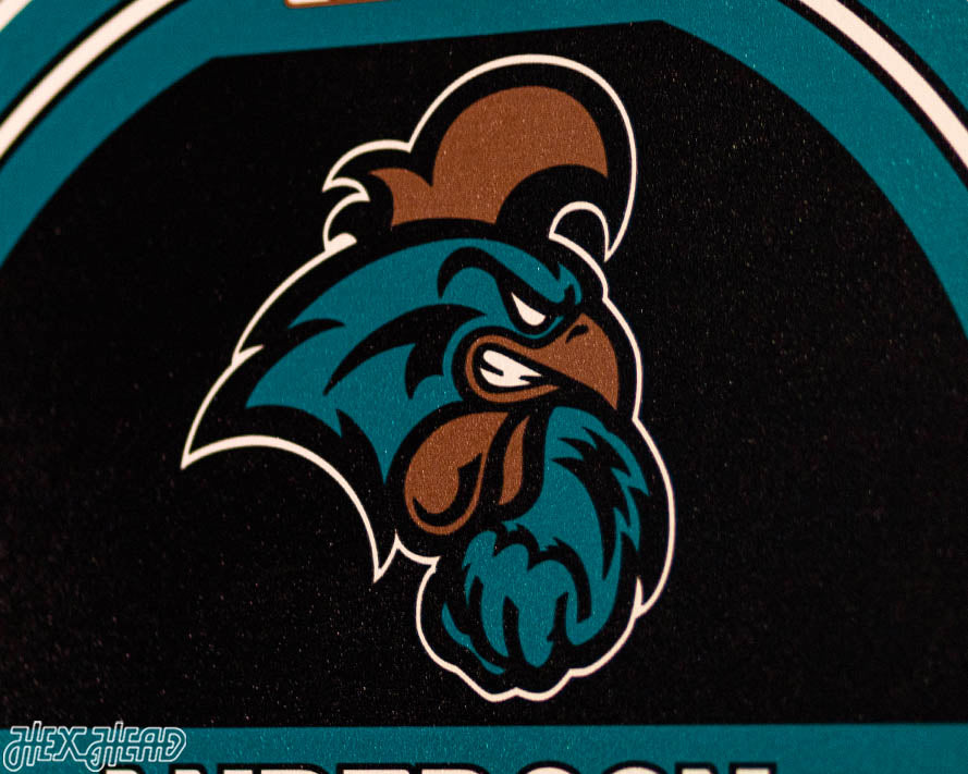 Coastal Carolina Chanticleers Personalized Monogram Metal Art