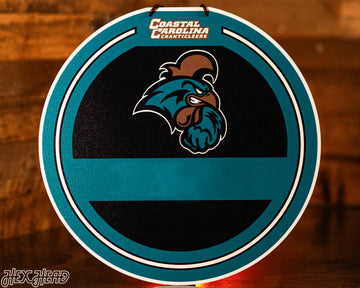 Coastal Carolina Chanticleers Personalized Monogram Metal Art