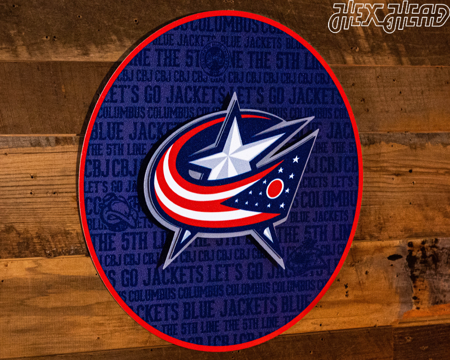 Columbus Blue Jackets CRAFT SERIES 3D Embossed Metal Wall Art