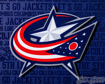 Columbus Blue Jackets CRAFT SERIES 3D Embossed Metal Wall Art