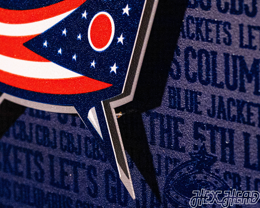 Columbus Blue Jackets CRAFT SERIES 3D Embossed Metal Wall Art