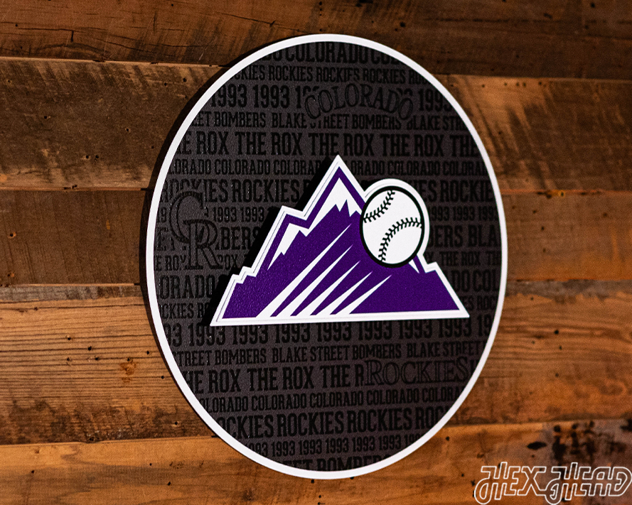 Colorado Rockies CRAFT SERIES 3D Embossed Metal Wall Art